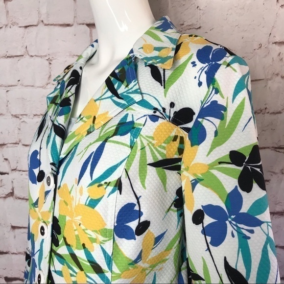 REQUIREMENTS jacket Floral design lightweight Size 10 - Picture 11 of 12